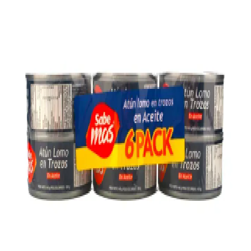 6 Pack Atún Sabemas Trozos En Aceite -840gr